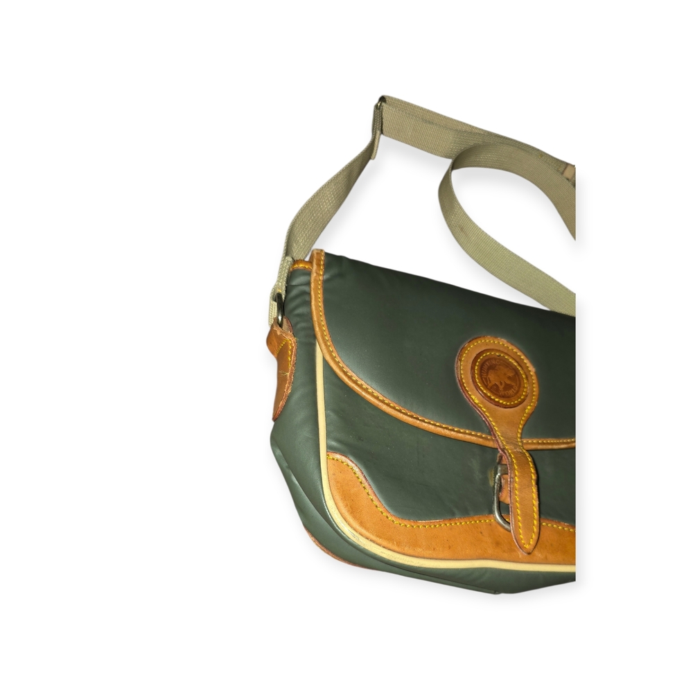 Vintage Hunting World Olive and Tan Crossbody Bag - Picture 4 of 9